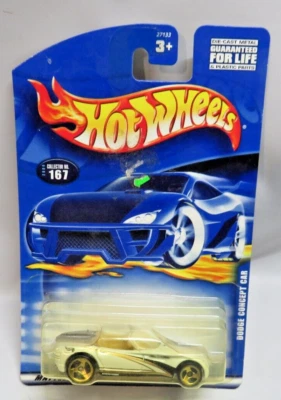 Coche de juguete fundido a presión Dodge Concept #167 oro blanco Hot Wheels Mattel 2000 Foto 1 de 4
