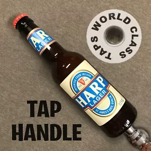 nice HARP LAGER beer TAP HANDLE bottle BAR MARKER pull kegerator GUINNESS - Picture 1 of 3