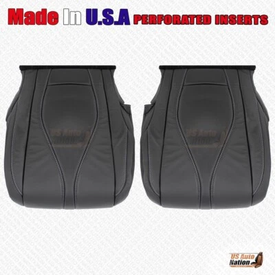 2023 2024 2025 For Acura RDX Driver & Passenger Bottoms Perf Leather Cover Black - Image 1 of 4