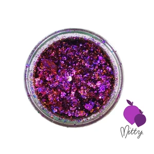 Polvo de escamas de arte en uñas de Mitty - ciruela - Imagen 1 de 5