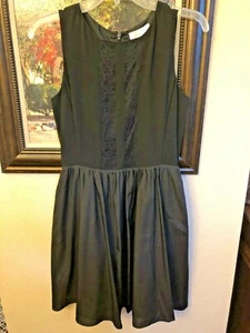 Jessica Simpson Black Dress Fit & Flare Sleeveless Lace Lining Zipper Size 2 - Picture 1 of 6