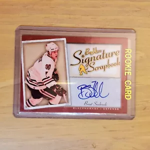 2005-06 UD BEE HIVE BRENT SEABROOK #SS-SE SIGNATURE SCRAPBOOK ROOKIE AUTO - Picture 1 of 3