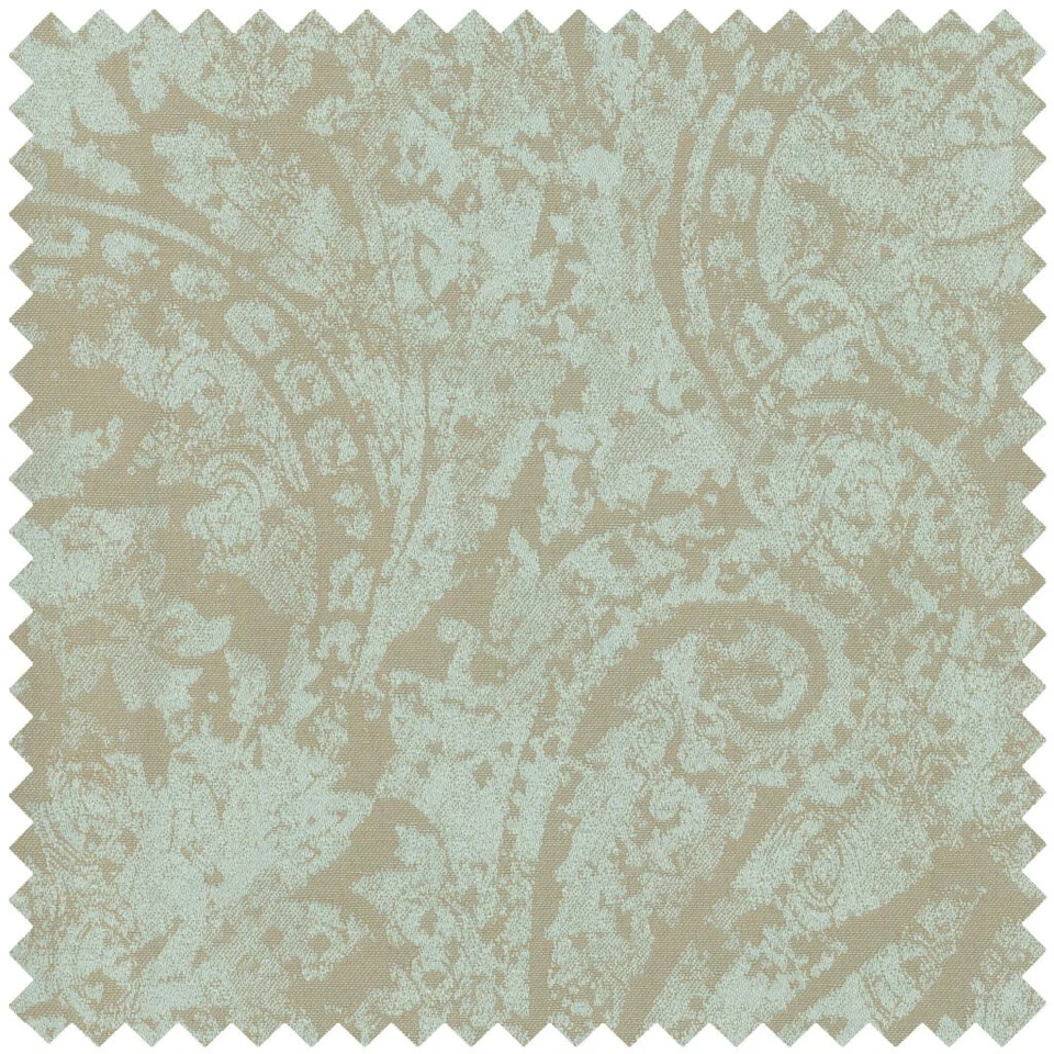 Waverly BURNISHED SCROLL PATINA Cotton Blend Blue Tan Drapery Uph Fabric - Image 1 of 1