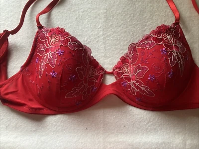 Sujetador de encaje rojo insecto de moda 38C Foto 1 de 4