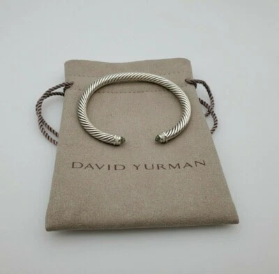 David Yurman Cable Classics Bracelet with Prasiolite and Diamonds 5mm size M - Image 1 of 4