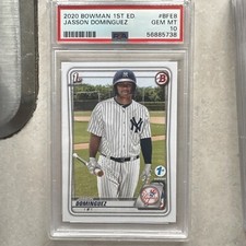 2020 Bowman 1st Edition #BFE8 Jasson Dominguez Yankees RC Rookie PSA 10 GEM MINT