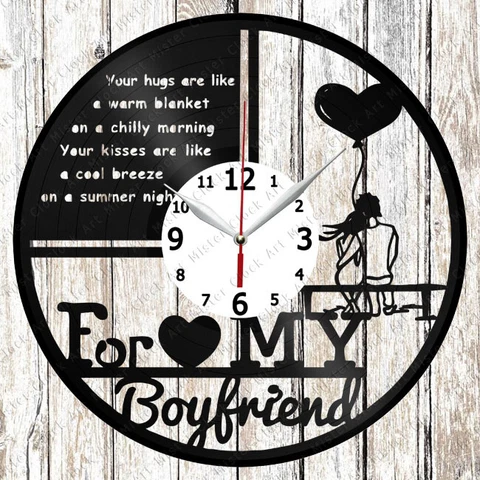 For My Boyfriend Vinyl Wall Clock Made Of Vinyl Record Fan Art Handmade Gift1653 Cover