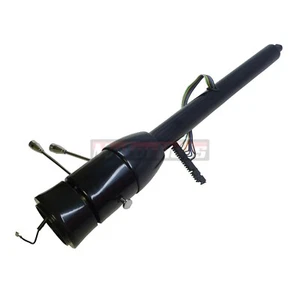 Universal 28" GM Manual Tilt Steering Column Floor Shift & Adapter w/o KEY Black - Picture 1 of 5