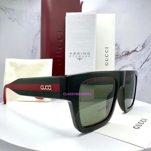 New GUCCI Sunglasses Black Gold Red Green Classic Web Arm Authentic 2025 Release - Imagen 1 de 23