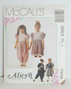 Vintage McCall's pattern 5604 (size 6) girls dress/jumpsuit - NEW - Picture 1 of 2