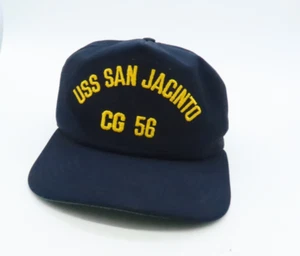 USS San Jacinto CC 56 Navy Blue Snapback Embroidered Hat Cap - Picture 1 of 13