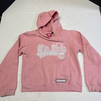 OHIO STATE BUCKEYES Hooded Sweatshirt Hoodie Girls XL By RUSSELL Pink  - Image 1 of 4