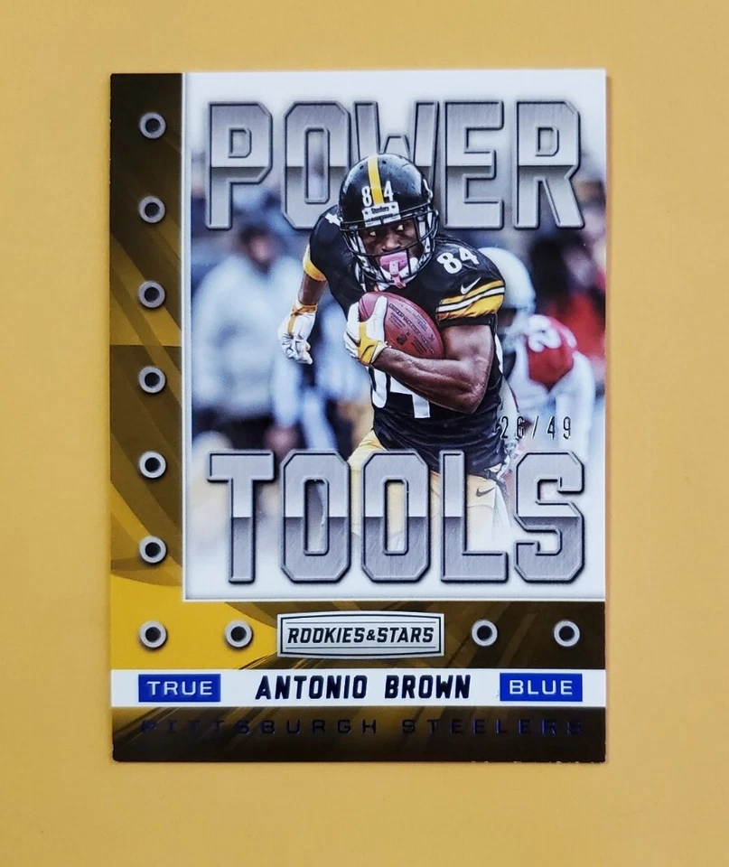 2016 Panini Rookies & Stars True Blue /49 Antonio Brown #13 Power Tools SSP  - Image 1 of 4