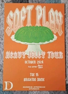Soft Play / Panic Shack A5 Flyer Heavy Jelly Tour @ Brighton Dome 15/10/2024 - Imagen 1 de 2