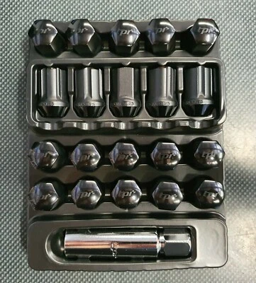 tpi Black XR Racing Wheel Nuts - Suits M12x1.25 Nissan, Subaru, Suzuki - Imagem 1 de 4