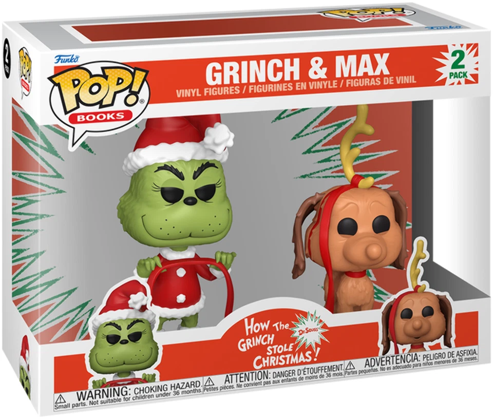 Funko POP! Books: How The Grinch Stole Christmas! - Grinch & Max [2-Pack]