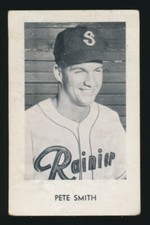 1963 Seattle Popcorn (PCL) -PETE SMITH (Seattle Rainiers) 1962-63 Boston Red Sox