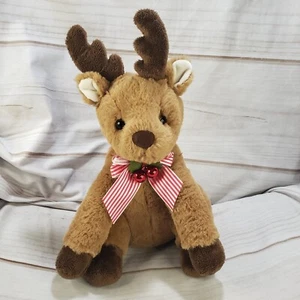 Bearington Hoofington Reindeer Christmas Plush Toy Stripe Bow Bells 9 Inch - Picture 1 of 10