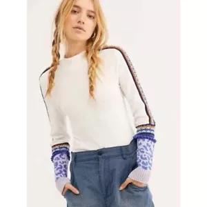 FREE PEOPLE Switch It Up Puño Tejido Top Térmico Crochet Boho Festival Pequeño - Imagen 1 de 15