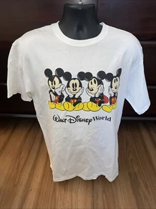 Walt Disney World Faces of Mickey Mouse T-Shirt Mens Size Large White - Picture 1 of 5