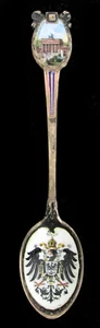 GERMANY BERLIN 800 FINE SILVER ENAMEL SOUVENIR SPOON - Picture 1 of 5