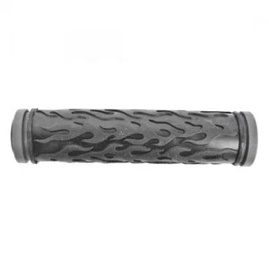 BIKE BICYCLE GRIPS MTN ATB MTB FLAME DUAL COMPOUND BLACK / GRAY - Picture 1 of 1