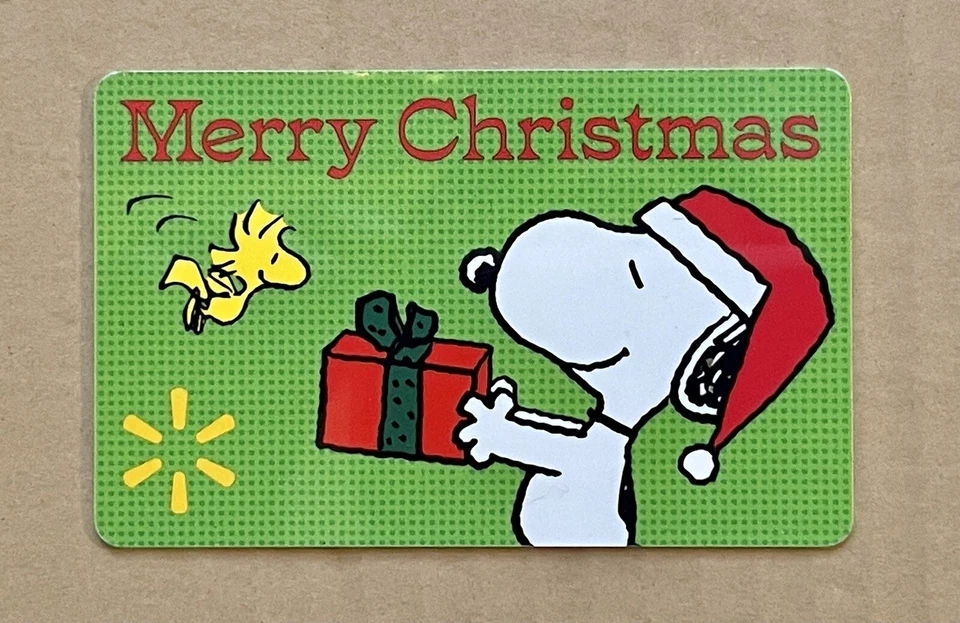 Snoopy Christmas  Present Woodstock GIFT CARD. No Cash Value. - Image 1 of 1