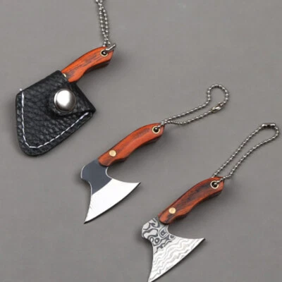 Mini Cuchillo de Cocina Papel Cortador de Letras Hacha Hoja Llavero Hoja Fija Bolsillo EDC Foto 1 de 4