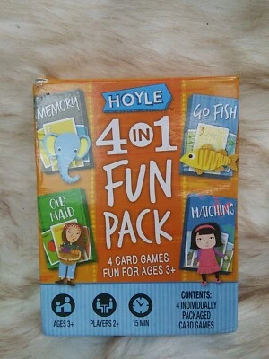 Hoyle 4-in-1 Fun Pack Classic Card Games - Memory, Old Maid, Go Fish, Matching - Image 1 of 3