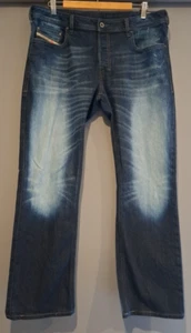 Diesel Zatiny Mens Jeans W36 L30.5 (hemmed) blue button fly bootcut wash 0882V - Picture 1 of 24
