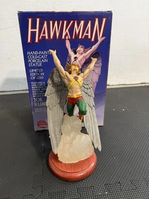 Estatua Hawkman 892 de 1350 con certificado de autenticidad Joe Kubert boceto autógrafo DC Direct (2001) Foto 1 de 4
