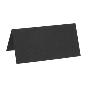 25Pcs Table Name Place Cards Favor Decor Foldable Blank Card Black - Picture 1 of 5