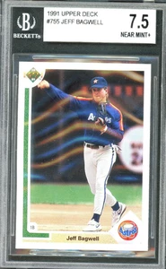 1991 Upper Deck - Jeff Bagwell #755 (RC) BGS 7.5 - Picture 1 of 2