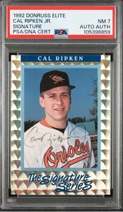 1992 Donruss Elite Autograph Cal Ripken Jr AUTO #548/5000!! PSA NM 7 - Picture 1 of 2