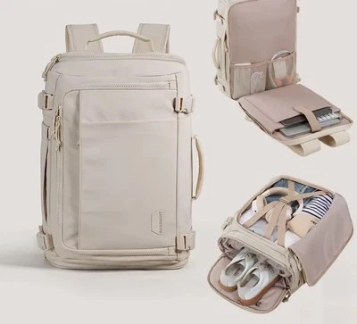 Damen Reiserucksack Für Wochenendausflüge Laptop Rucksack Mit Schuhbeutel Tasche - Bild 1 von 4