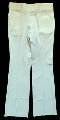 Pantalón Groovy Guy Años 70 Poli Tejido 38 Nuevo con Etiqueta Nunca Dobladillo Verde Cuadros Disco Golf Foto 1 de 4