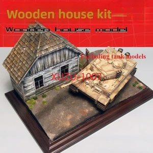 1/35 Diorama European Wooden Ruins House Models farm building assembly kits - Picture 1 of 7