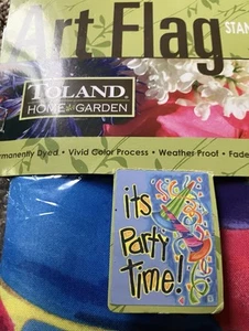 TOLAND PARTY POPPERS FLAG 28” X40” Large House Flag 101168 NIP Event Celebrate - Picture 1 of 3