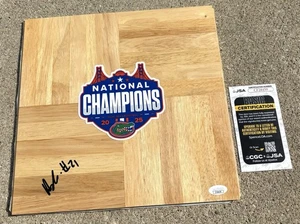 Pavimento in legno 12x12 firmato Alex Condon JSA COA 2025 CHAMPIONS FLORIDA GATORS - Foto 1 di 2