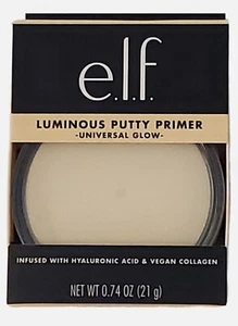 Elf Primer Luminous Putty Universal Glow .74 oz Hydrating Vegan Collagen - Picture 1 of 3