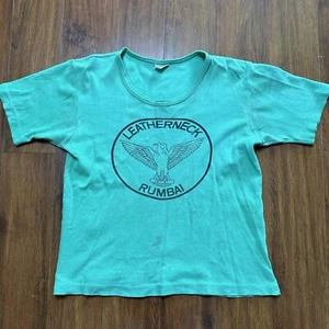 Vtg Leatherneck Rumbai Be Ready Shirt L S/S Leatherneck Square Vietnam War Tee - Picture 1 of 17