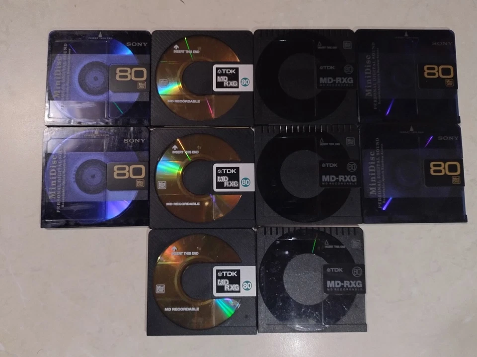 Lotto 10 Mini Disc Da 80 Minuti TDK e Sony - Immagine 1 di 1