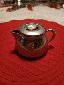 Vintage Polar Allegheny Metal Ware Metal CREAMER with Lid, 2 3/4" Tall - Picture 1 of 5