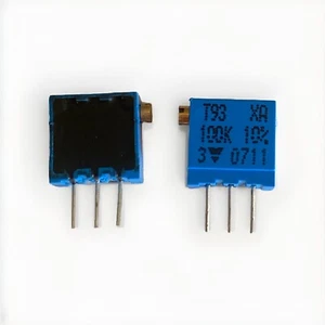 Potentiometer Trimmer Vishay T93 XA 100K 10%, 21 U/min, 0,5W, THT, Durchgangsloch, - Bild 1 von 3