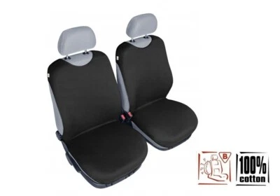 Universelle COTTON Vordersitzbezüge Schwarz T-SHIRT BMW 4 - Bild 1 von 4