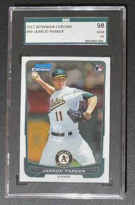 SGC 10 GEMA - Jarrod Parker Bowman Cromo Novato - Oakland A's Foto 1 de 2