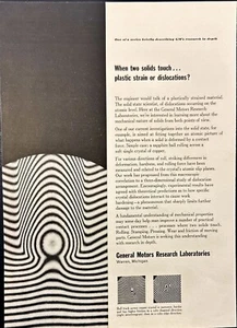 Anuncio impreso vintage 1962 de General Motors Research Laboratories Warren MI - Imagen 1 de 6