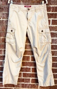 Arizona Jean Original Straight Chino Cargo Pants Mens 29x29 Beige Tan Cotton - Picture 1 of 5