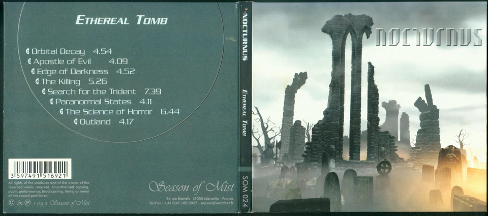 Nocturnus – Ethereal Tomb, DIGI-CD,  SEASON OF MIST   SOM 024 - Bild 1 von 1