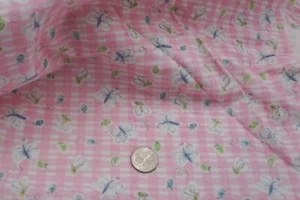 Remnant ROBERT KAUFMAN Firefly Flannel Pink Cotton Fabric 3 Yards + 34 Inches - Picture 1 of 2